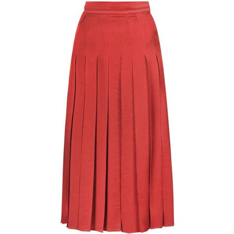 fendi red skirt|fendi pleated midi skirt.